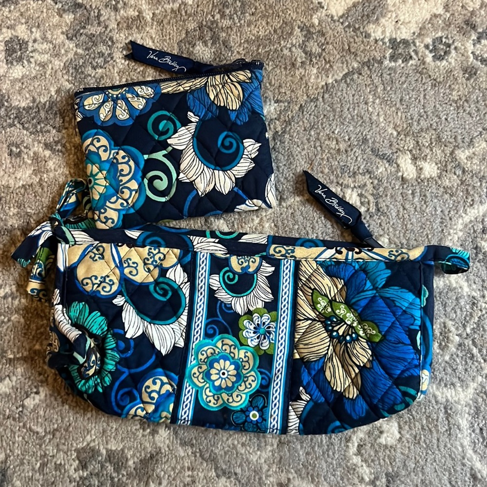 Vera Bradley Mod Floral Blue cosmetic bags